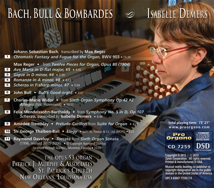 Bach, Bull & Bombardes <br>(Audio CD) <br>Isabelle Demers - Image 2