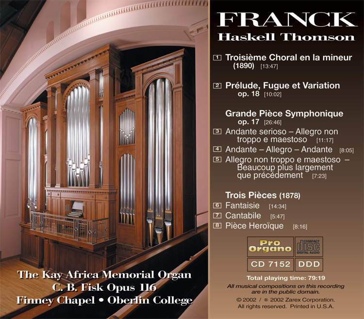 Franck (Audio CD) Haskell Thomson - Image 2
