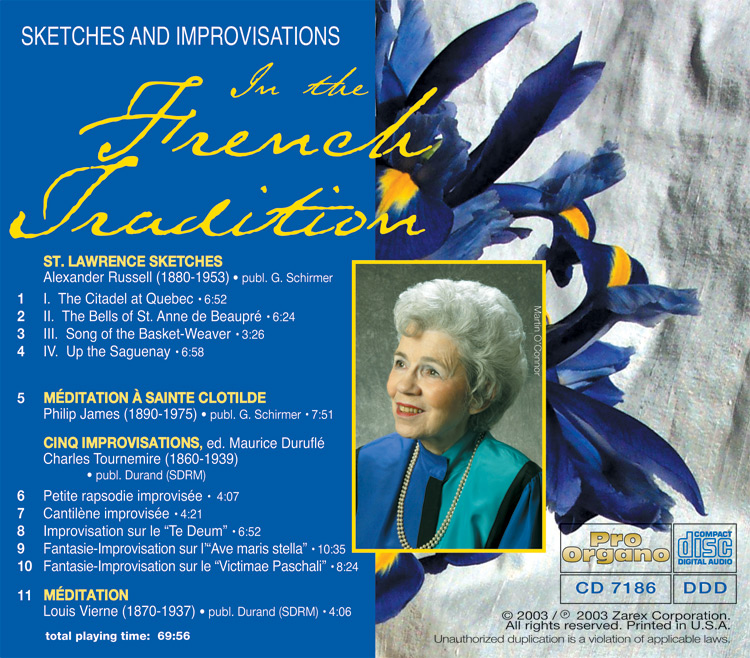 Sketches & Improvisations in the French Tradition (Audio CD) Wilma Jensen - Image 2
