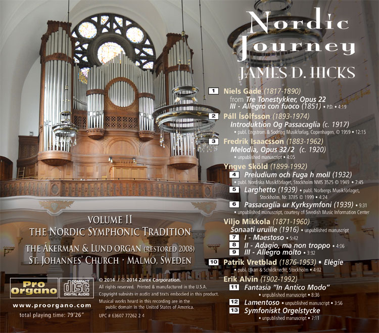 Nordic Journey - Volume 2 - The Nordic Symphonic Tradition <br>(Audio CD) <br>James D. Hicks - Image 2