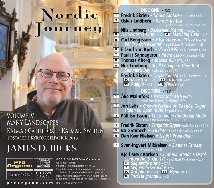 Nordic Journey - Volume 5 - Many Landscapes <br>(Double Compact Disc) <br>James D. Hicks - Image 2